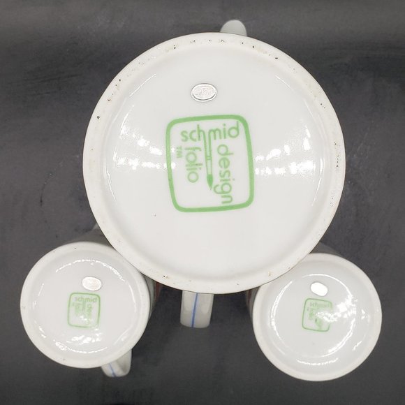 Schmid Design Folio Vintage Orange Flower Porcelain Coffee and Tea Service Set - Picture 6 of 10